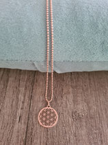 Kette 925er Silber Lebensblume rose vergoldet