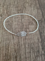 925er Silber Armband mit Hand
