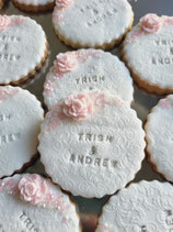 Keks florales Muster mit Rose und Perlen