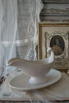 Shabby: Antike Schwanenhals Sauciere Frankreich 19. Jahrh.