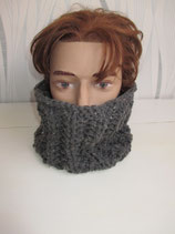 Snood homme laine gris anthracite