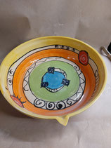 Schale Obstschale Keramik mit Tülle in crazy