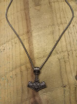 Edelstahl Kette mit Mjölnir Anhänger