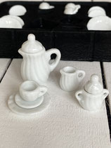 Kaffeeservice Weiß miniature 15 Teile