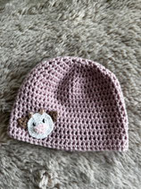 Newborn-Mütze mit Kuh-Applikation