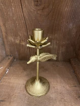 Kerzenständer Vogel Gold für Stabkerzen h 19cm dia 5cm