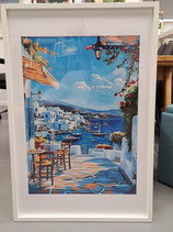 BRAND NEW Framed Seaside Village Print