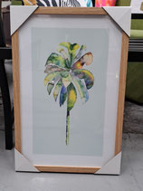 BRAND NEW Glass Framed Watercolour Palm Print