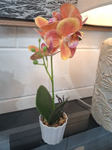 BRAND NEW Faux Potted Orange Orchid