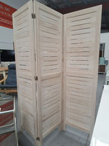 White Timber Folding Room Divider / Privacy Screen