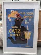 BRAND NEW Framed "Catz Bitters" Poster Print