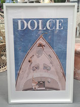 BRAND NEW Framed "Dolce Vita" Yacht Print