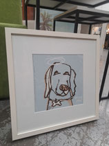 Small Glass Framed Dog Print