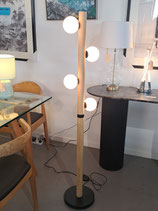 BRAND NEW Timber White Sphere Floor Lamp