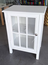 BRAND NEW White Timber & Glass Bedside Cabinet - 2 Available