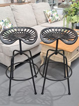 BRAND NEW Pair Iron Swivel Tractor Stools