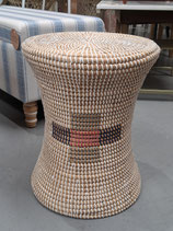 Round Woven Seagrass Side Table