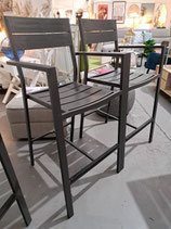 "Mimosa" Pair Black Aluminium Weatherproof Stools - 2 Pairs Available