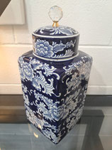 BRAND NEW Dark Blue & White Ginger Jar