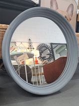 Round Blue Grey Mirror