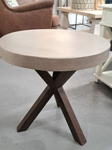 "Nick Scali" Round Grey Concrete Side Table