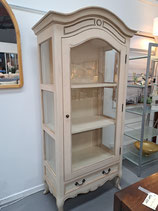 Cream Timber & Glass Dome Top Display Cabinet