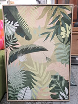 Framed Muted Green Leaves Print
