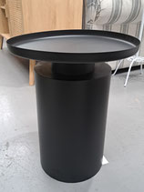 FACTORY SECOND Round Black Metal Side Table - 2 Available