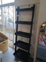 Black Timber Leaning Ladder Shelves