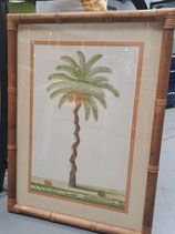 BRAND NEW Glass & Cane Framed Palm Print