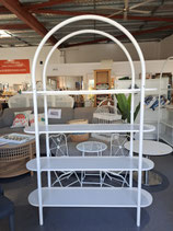 BRAND NEW Arched White Metal & Laminate Shelves - 2 Available