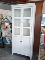 White Laminate & Glass Display Cabinet