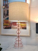 BRAND NEW Soft Pink Glass Lamp - 2 Available