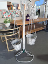 BRAND NEW Rustic Grey Metal Planter