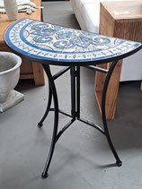 BRAND NEW Half Round Blue & Green Tile Mosaic Console