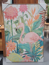 BRAND NEW Framed Tropical Flamingo Print