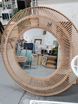 "Adairs" Round Cane Wall Mirror