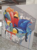 Colourful Armchair Canvas Print