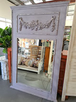 "One World" Large Grey Motif Framed Mirror