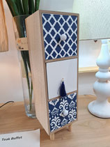 EX DISPLAY Blue & White Trinket/Jewellery Drawers
