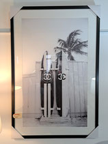 BRAND NEW Glass Framed "Coco Chanel" Luxury Surfboard Print