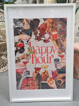 BRAND NEW Framed "Happy Hour" Print