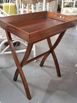 Timber Folding Tray Top Side Table - 2 Available