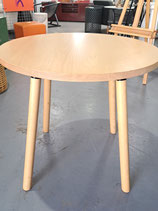 Round Compact Solid Oak 2-4 Seater Dining Table
