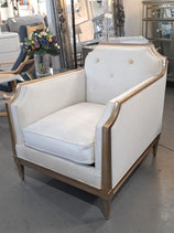 "Caracole" Champagne Gold Ivory Lounge Chair - 2 Available
