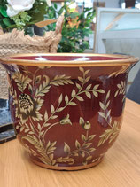 Decorative Red & Gold Ceramic Planter
