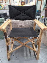 Folding Bamboo Black Directors Chair