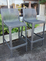 "Nardi" Pair Italian Made Weatherproof Charcoal Stools