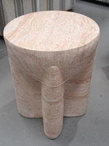 BRAND NEW Travertine Look Indoor/Outdoor Side Table - 2 Available