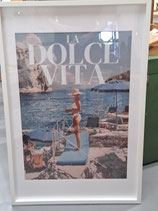 BRAND NEW Framed "La Dolce Vita" Lady Print